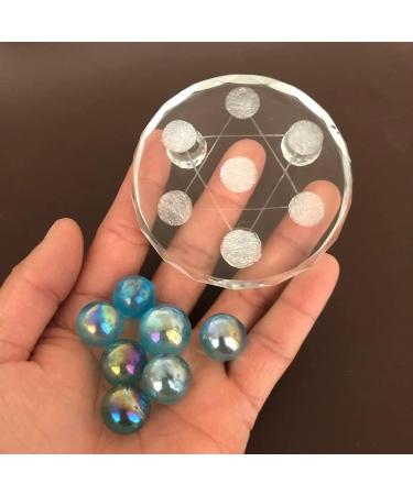 7pcs Blue Plated Stone Ball Set Pieces of Yellowstone Stone Broken Seven Star Array of Classical feng Shui Pendulum Beautiful Crystal - Buy Online on GoSupps.com
