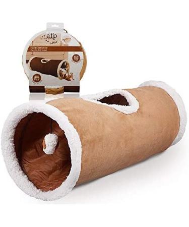 ALL FOR PAWS Collapsible Cat Tunnel - Interactive Crinkle Toy Tube with Soft Lambswool - Fun Play Tunnel for Cats - Buy Online on GoSupps.com