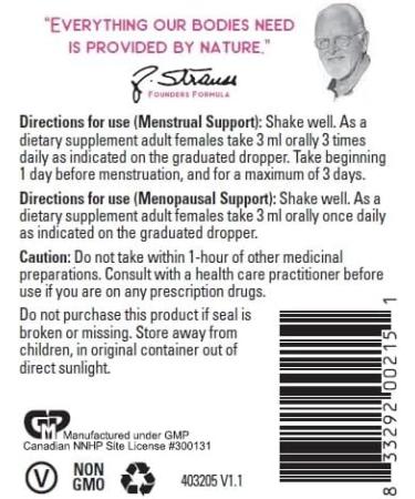 Strauss Heartdrops Women's Wonder Drops - Menstrual & Menopausal Support Supplement Spearmint Flavor Natural Gluten-Free Soy-Free Non-GMO - 3.4oz - Buy Online on GoSupps.com