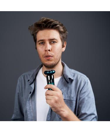 Men's Electric Razor - Waterproof Wet & Dry Rechargeable Cordless with Magnetic Heads 3D Rotary Shaver for Face Neck & Jaw Contours (Green - Buy Online on GoSupps.com