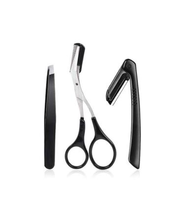 WOIWO 3 Pieces/Set of Cosmetic Tools for Eyebrow Shaping Small Scissors Stainless Steel Eyebrow Comb Eyebrow Clip Eyebrow Shaping Eyebrow Scissors
