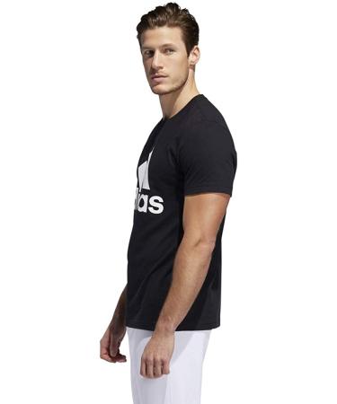 adidas Men's Basic Badge Of Sport Tee - Medium Black/White - Buy Online on GoSupps.com