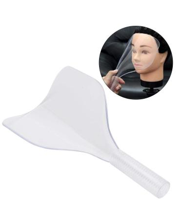 Agatige 2pcs Hairdressing Hairspray Face Shield Plastic Material Dust Proof Barber Face Mask for Salon Styling(Transparent White) - Buy Online on GoSupps.com
