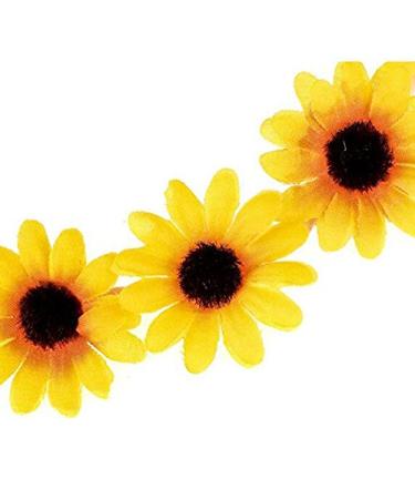 3PCS Sunflower Headband Hair Crown Set for Bridal Beach Festivals - Yellow - Buy Online on GoSupps.com