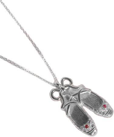Oralgos Fashionable Ballet Shoe Trailer Necklace for Women - Trendy Dance Choker Wedding & Party Jewelry Silver Birthday Gift Accessory - Buy Online on GoSupps.com