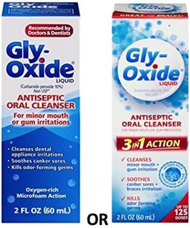Gly-Oxide Alcohol-Free Antiseptic Mouth Sore Rinse - 2 oz, Packaging May Vary - Buy Online on GoSupps.com
