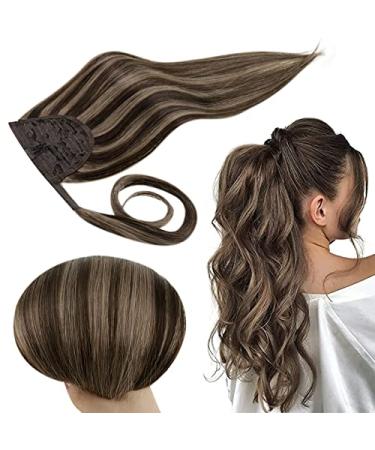 Runature braid extensions real hair dark brown with ash brown 30cm clip in braid extensions real hair 70g ponytail hair recovery 30cm brown clip in braid real hair #2p8a 30 cm 1-braid #2P8A