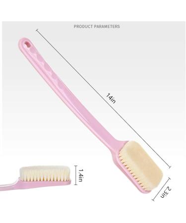 HOCER Long Handle Soft Hair Bath Brush with Back Washing Capability in Pink - Buy Online on GoSupps.com