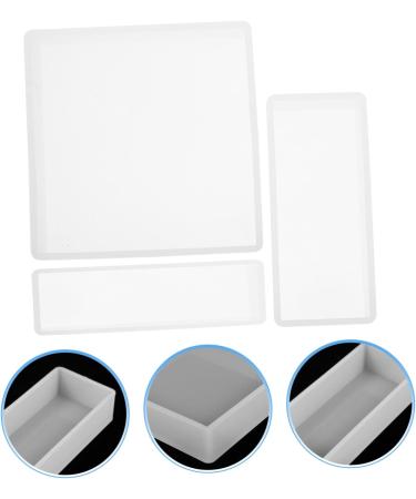 COHEALI 6 Pcs Resin Table Mold Silicone Molds Resin Crafts Epoxy Resin Molds Diy Craft Mold Household Props Whitex2pcs 10X10cmx2pcs - Buy Online on GoSupps.com