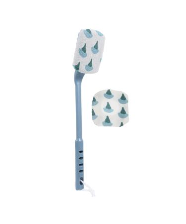 Healvian 1pc Bath Brush Cleaning Scrubber Bath Cleaning Brush Cleaning Brushes for Household Use Shower Back Scrubber Handle Body Brush Body Brush Exfoliator Bathing Accessory Blue Abs