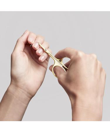 ZWILLING Cuticle Scissors (for Fine Cutting of Cuticles and Skin Remnants Safe Nail Care Sharp Edge) Premium Gold 95 mm - Buy Online on GoSupps.com