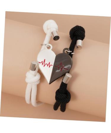 ABOOFAN 2 Pairs Love Couple Bracelet Friendship Bracelet Girlfriend Bracelet Bff Best Friends Matching Bracelets Bracelet for Women Adjustable Alloy Wishing Stone Miss - Buy Online on GoSupps.com