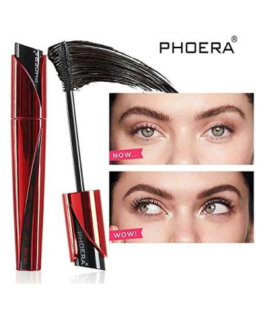 AQUAPURITY PHOERA Lash Volume Mascara Waterproof | 9D Curling Black Mascara for Intense Length & Volume | Long Lasting & Smudge Proof | Cruelty Free - Buy Online on GoSupps.com