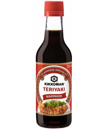 Kikkoman Teriyaki Marinade 250ml With Teriyaki Roasted Garlic Sauce 250ml & Teriyaki Sauce with Toasted Sesame 250ml (3 Pack Mixed Bundle) - Buy Online on GoSupps.com
