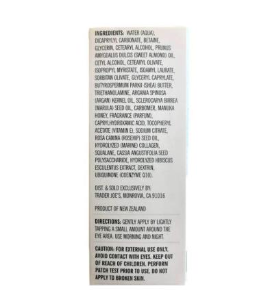 Trader Joe's Supreme Hydrating Eye Cream 0.53 OZ - Hydrating & Nourishing Eye Treatment - Buy Online on GoSupps.com