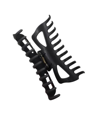 Large 5.5 Inch Frosted Black Hair Claw Clips for Women - Pack of 2 | Non-Slip Big Plastic Hair Clamps | Hair Accessories for Thick Hair (Color A) - Buy Online on GoSupps.com