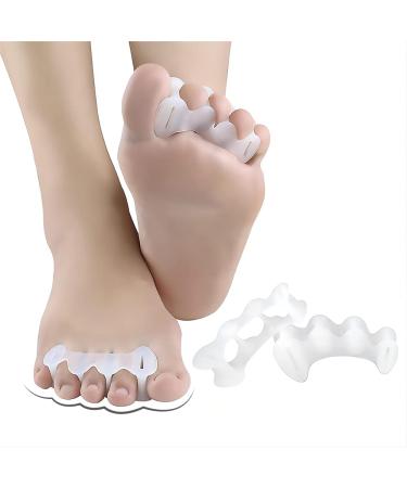 COSYSILK Toe Separators Bunion Pads Toe Spacers for Feet Men and Women - for Hammertoes Bunions Plantar Fasciitis