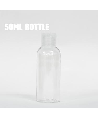 Palm Safe Plastic 50ml Travel Bottles with Flip Cap - 10 Pack PET002 Clear - Buy Online on GoSupps.com