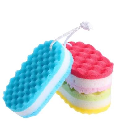 Bath Sponge 3 Pieces of Shower Sponge Double-Sided Exfoliating Sponge Cleaning Body Exfoliating Cloth Sponges Bath