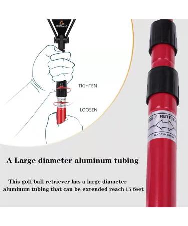 Aquadalus 6ft/15ft Club Golf Retriever with Headcover - Stainless Telescopic Extendable Ball Retriever - Buy Online on GoSupps.com
