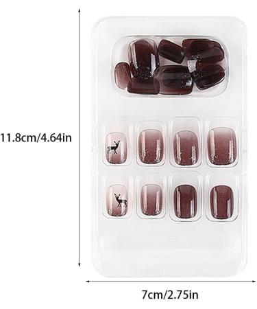 dijiusidy False Nail Fashionable Various Shapes Fingernail Full Coverage Strong Viscosity Adjustable Paster for Manicure Art 6 F741 6 1 count (Pack of 1) - Buy Online on GoSupps.com
