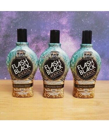 European Gold Flash Black 4000X Indoor Tanning Lotion with Time-Release DHA Bronzers 12 oz 12 Ounce (Pack of 1) - Buy Online on GoSupps.com