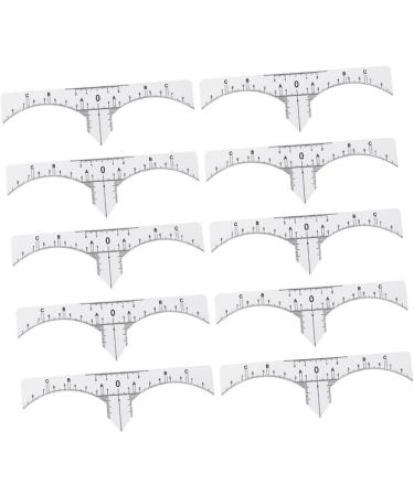 BIUDECO 10pcs Set Microblading Eyebrow Ruler Guide Makeup Stickers Makeup Ruler Tool Make up - Buy Online on GoSupps.com