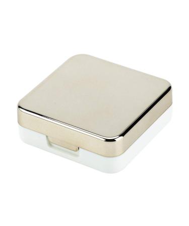 Lyrlody cute pretty reflective contact lens container set delicate appearance hygienic individual packaging for at home or when traveling (gold)