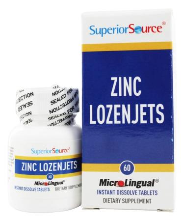 Superior Source - Zinc Lozenjets - 60 Quick Dissolve Tablets