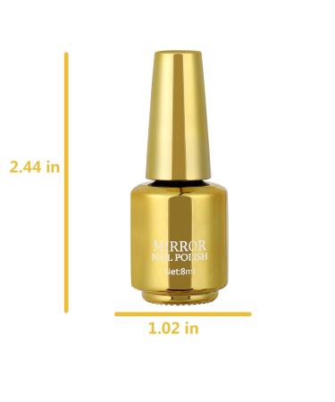 Buy 8ml Golden Mirror Nail Polish | Reflective Mirror Effect Manicure | Gorgeous DIY Nail Lacquers - International Shipping Available - Buy Online on GoSupps.com