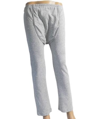 Daily Wear Half-Open Crotch Pants Patient Care Pants Apply to Postoperative Nursing Care of paralyzed fractures L/Large Gray
