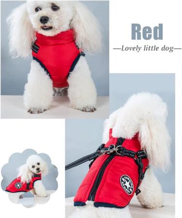 Shop Waterproof Dog Vest & Coat - Warm Winter Gear with Harness | 9 Colors Available - Red LL - Buy Online on GoSupps.com