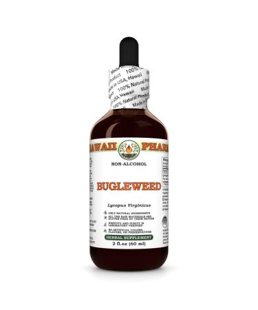 Hawaii Pharm Bugleweed Alcohol-Free Extract Glycerite for Thyroid Balance Eases Premenstrual Discomfort Soothes Breast Tenderness Supports Women's Wellness - 2 fl.oz 2 Fl Oz (Pack of 1)