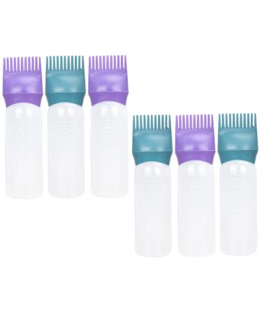 SAFIGLE Flacon Applicateur Peigne 6 Pi ces Bouteille De Teinture Capillaire Gradu e R utilisable Pour Coloration Cheveux