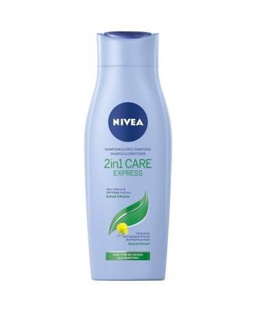 6 x Nivea 2-in-1 Care Express Shampoo + Conditioner for All Hair Types - 250 ml