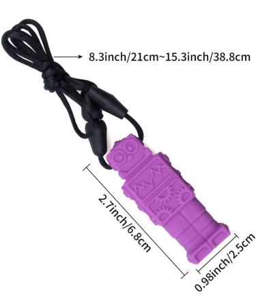 Yinlang Sensory Chew Necklace - 4-Piece Silicone Chewy Stick Toys for Kids | Durable Chewing Tool & Bite Ring - Buy Online on GoSupps.com