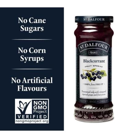 St Dalfour Blackcurrant Spread - 6 Bottles | Delicious Fruit Jam - Buy Online on GoSupps.com