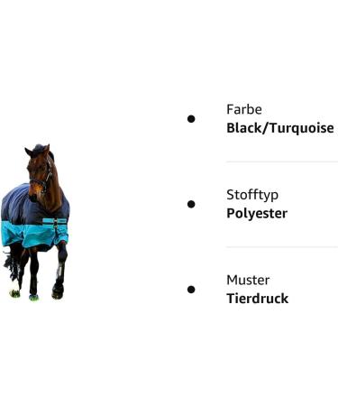 Buy Horseware Mio T/O Lite Turnout Rug - Waterproof Black/Turq 130cm | International Shipping Available - Buy Online on GoSupps.com