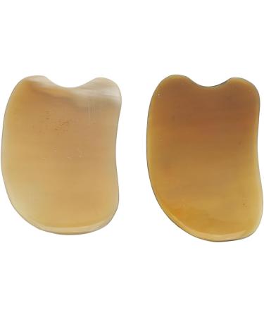 2Pcs Gua Sha Facial Tool Artificial Cow Horn Curved Design Gua Sha Facial Tool Improve Lymphatic Drainage Gua Sha Tool for Neck Back Hands Wrists Shoulders Feet - Buy Online on GoSupps.com