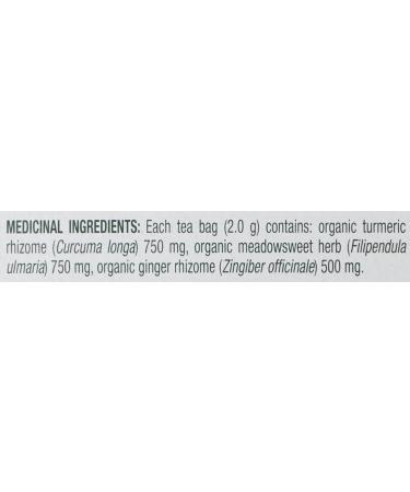 Traditional Medicinals - Organic Turmeric with Meadowsweet and Ginger Herbal Tea (Pack of 6) - Traditionally Used To Relieve Inflammation And Aid In Digestion - 96 Tea Bags Total Tea Tumeric with Meadowsweet and Gigner 16 Count (Pack of 6) - Buy Online on GoSupps.com