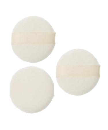 ifundom powder quack 3 pieces 6.4 cm velor powder quack round fluffy powder tumbling ultraich washable for loose body powder facial powder baby powder make-up