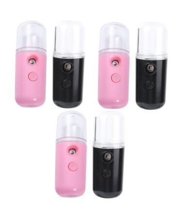 FOMIYES 6 Pcs Spray Hydrating Apparatus Portable Humidifiers Spa Cleaner Cool Face Steamer Pores Moisturizer 10.5x3.5cmx3pcs Pink Blackx3pcs