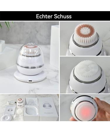 Latest Waterproof Electric Face Brush - 3 Brush Heads Fast Drying Storage UV-C Sanitizing Wireless Charging | All Skin Types - Buy Online on GoSupps.com
