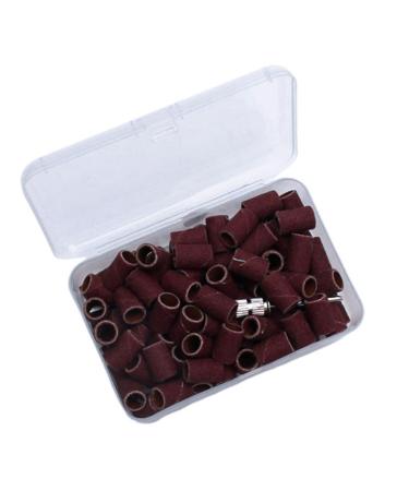 TQUXNGA 80/120/150/180/240 Nail Dedicated Sanding Rings Band Grinding Polisher Supply 180 Brown