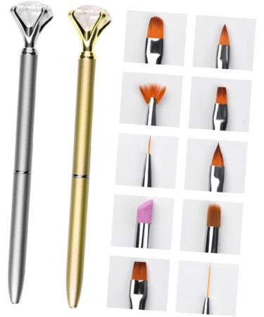 Beavorty 1 Set nail art pen nail polish liner nail painting brush nail decoration brush nail brush pen nail art brush nail drawng brush kit de manicura Nail Pen quartz 19.5*10cm Golden - Buy Online on GoSupps.com
