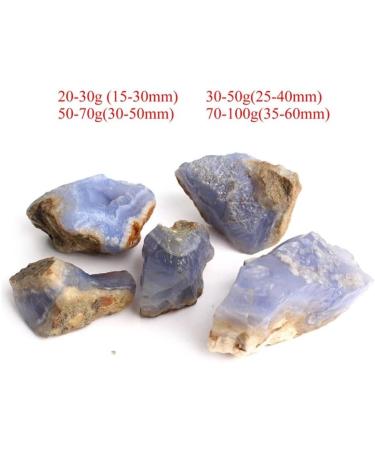 Natural 1 Pack Natural Raw Blue Chalcedony Irregular Thick Banded Agate Crystal Stone Quartz Specimen Minerals ningxiao (Color : 50-70g) - Buy Online on GoSupps.com