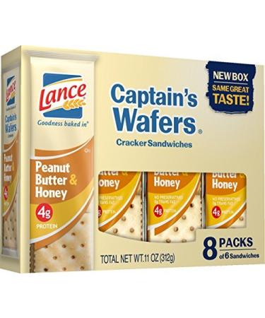 Lance Honey on Captain Wafers Sandwich Crackers Peanut Butter 11 oz by Lance