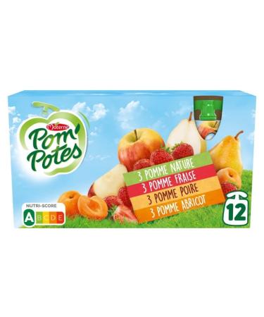 POM'POTES - Multivariety Compotes 1080G - (Pack of 3)