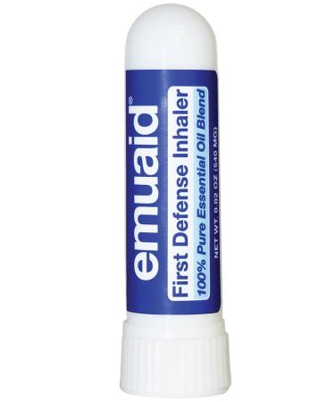emuaid First Defense Nasal Inhaler Stick Natural Essential Oil Nasal Stick for Clear Breathing Focus Nasal Health Seasonal Wellness and Airway Comfort 0.02 Ounce