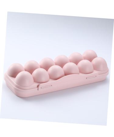 Holibanna 2pcs Anti-Collision Damage Chicken Refrigerator Egg Holder Tray Fridge Egg Container Devil re-usable Pink 30X11X6.5CM - Buy Online on GoSupps.com